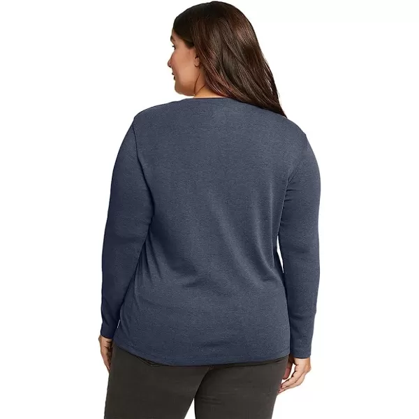 imageEddie Bauer Womens Favorite LongSleeve Crewneck TShirtPlus Htr Indigo