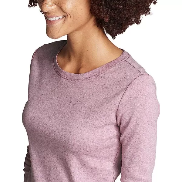 imageEddie Bauer Womens Favorite LongSleeve Crewneck TShirtRegular Medium Heather Gray