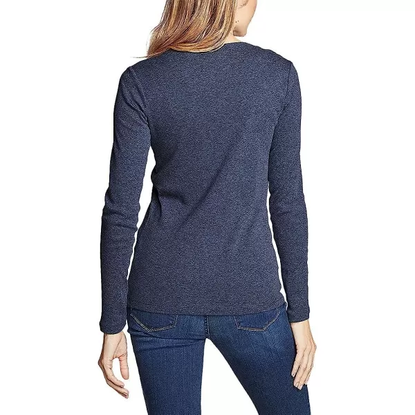 imageEddie Bauer Womens Favorite LongSleeve Crewneck TShirtTall Htr Indigo