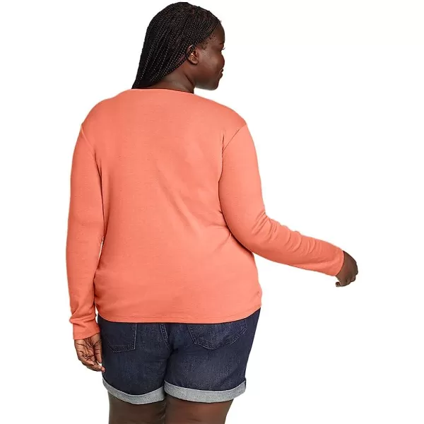 imageEddie Bauer Womens Favorite LongSleeve VNeck TShirtPlus Dusty Coral