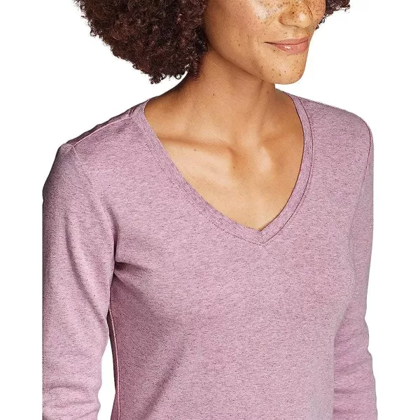 imageEddie Bauer Womens Favorite LongSleeve VNeck TShirtPlus Scarlet