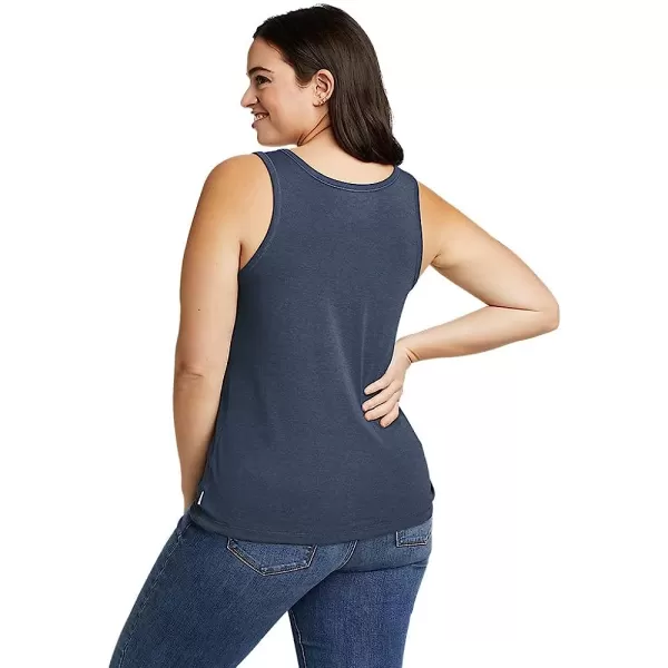 imageEddie Bauer Womens Favorite ScoopNeck Tank Top  SolidRegular Medium Indigo