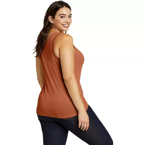 imageEddie Bauer Womens Favorite ScoopNeck Tank Top  SolidTall Cocoa