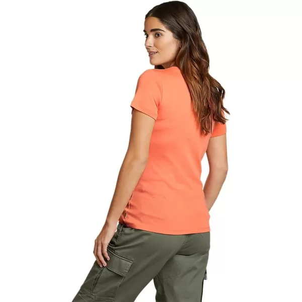 imageEddie Bauer Womens Favorite ShortSleeve Crewneck TShirtRegular Dusty Coral