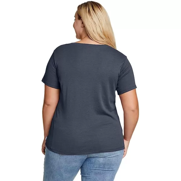 imageEddie Bauer Womens Favorite ShortSleeve VNeck TShirtPlus Htr Indigo