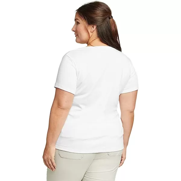 imageEddie Bauer Womens Favorite ShortSleeve VNeck TShirtPlus White