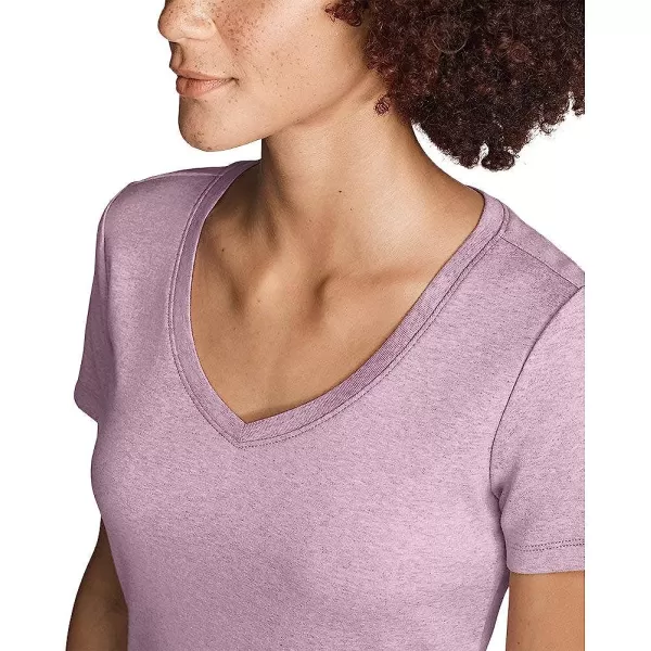 imageEddie Bauer Womens Favorite ShortSleeve VNeck TShirtTall Dusty Iris
