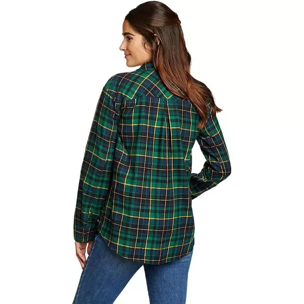 imageEddie Bauer Womens Firelight Flannel Shirt  BoyfriendTall Mineral Green