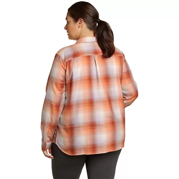 imageEddie Bauer Womens Firelight Flannel ShirtPlus Burnt Orange