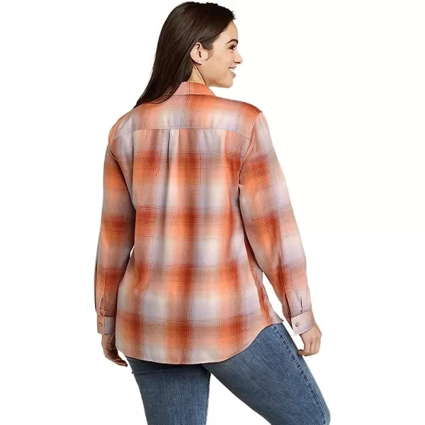 imageEddie Bauer Womens Firelight Flannel ShirtRegular Burnt Orange