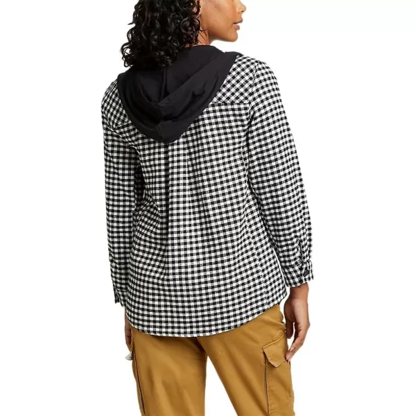 imageEddie Bauer Womens Flannel Hoodie Shirt JacketFog