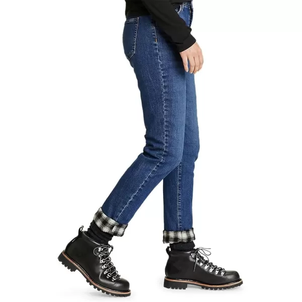 imageEddie Bauer Womens FlannelLined Boyfriend JeansSteel Indigo