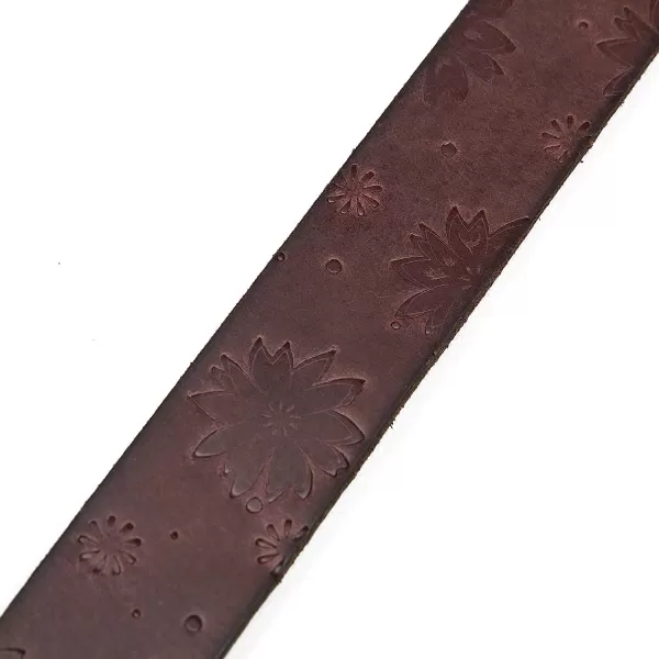 imageEddie Bauer Womens Floral Tooled Leather BeltBrown