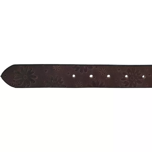imageEddie Bauer Womens Floral Tooled Leather BeltBrown