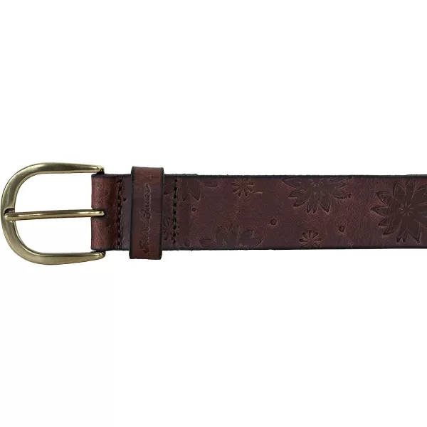 imageEddie Bauer Womens Floral Tooled Leather BeltBrown