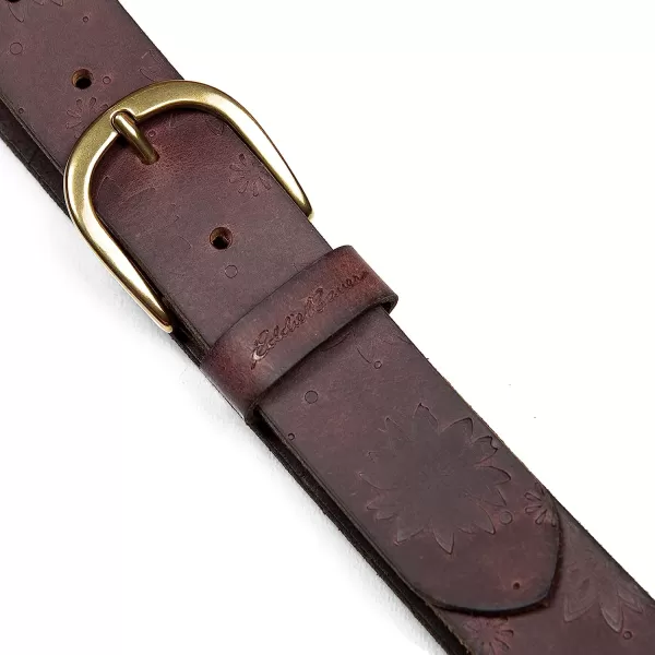 imageEddie Bauer Womens Floral Tooled Leather BeltBrown