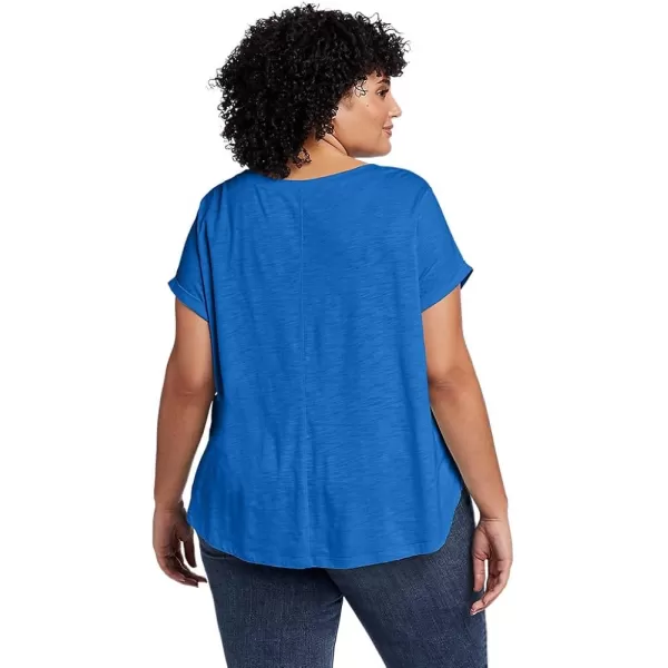 imageEddie Bauer Womens Gate Check ShortSleeve TShirtPlus Brilliant Blue