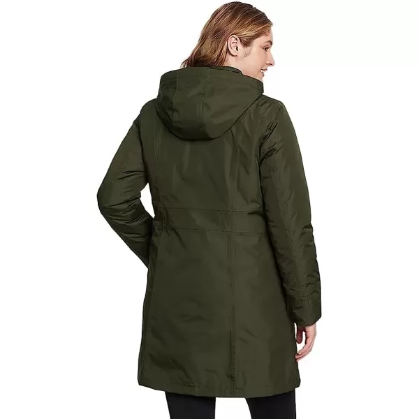 imageEddie Bauer Womens Girl On The Go Insulated Trench CoatPetite Dark Loden