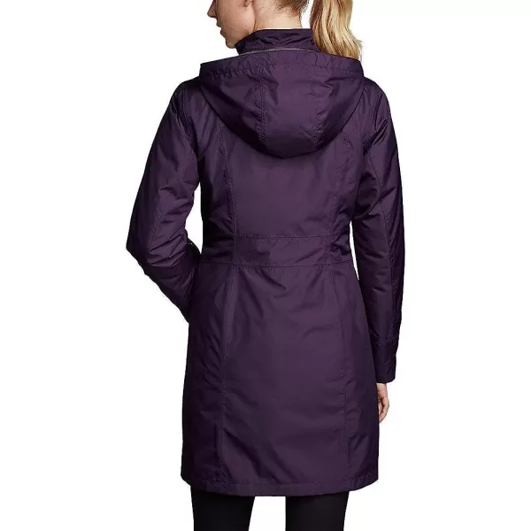 imageEddie Bauer Womens Girl On The Go Insulated Trench CoatPetite Deep Eggplant