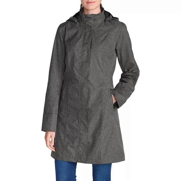 imageEddie Bauer Womens Girl on the Go Trench CoatPetite Dk Charcoal Htr
