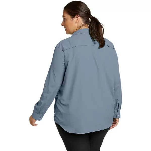 imageEddie Bauer Womens Mountain Ripstop LongSleeve ShirtPlus Chambray Blue