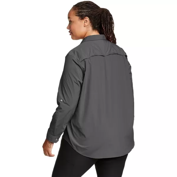 imageEddie Bauer Womens Mountain Ripstop LongSleeve ShirtPlus Dark Smoke