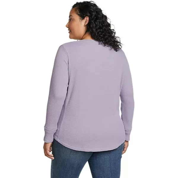 imageEddie Bauer Womens Myriad ThermalJersey Mix HenleyPlus Hyacinth