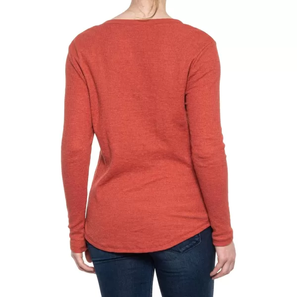 imageEddie Bauer Womens Myriad ThermalJersey Mix HenleyWomen Pumpkin Heather