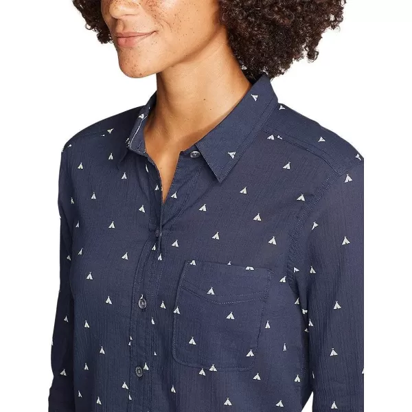imageEddie Bauer Womens Packable LongSleeve ShirtRegular Cordovan