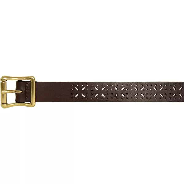 imageEddie Bauer Womens Perforated Pattern Leather BeltBrown