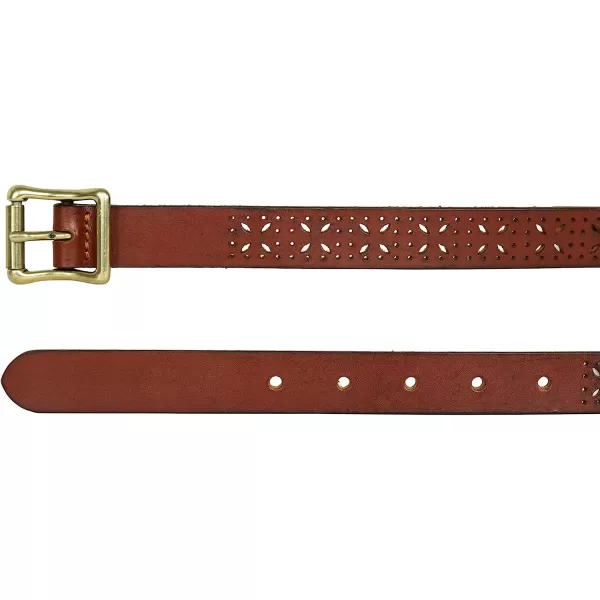 imageEddie Bauer Womens Perforated Pattern Leather BeltTan