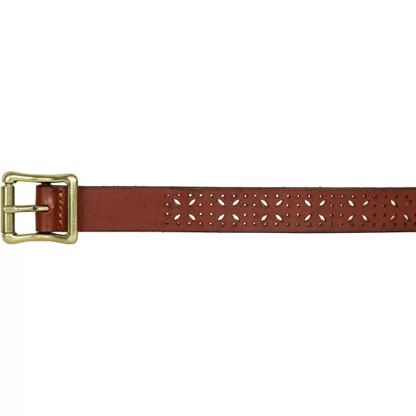imageEddie Bauer Womens Perforated Pattern Leather BeltTan