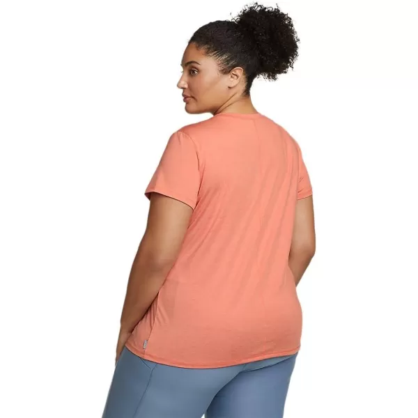 imageEddie Bauer Womens Resolution ShortSleeve VNeck TShirtPlus Dusty Coral