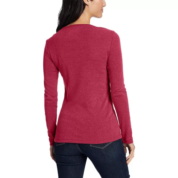 imageEddie Bauer Womens Stines LongSleeve Crew TShirtDark Pink