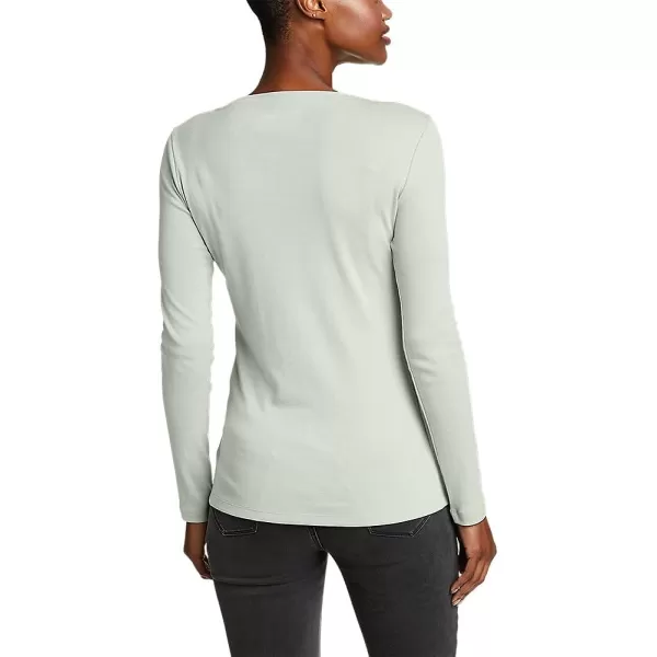 imageEddie Bauer Womens Stines LongSleeve Crew TShirtLt Green