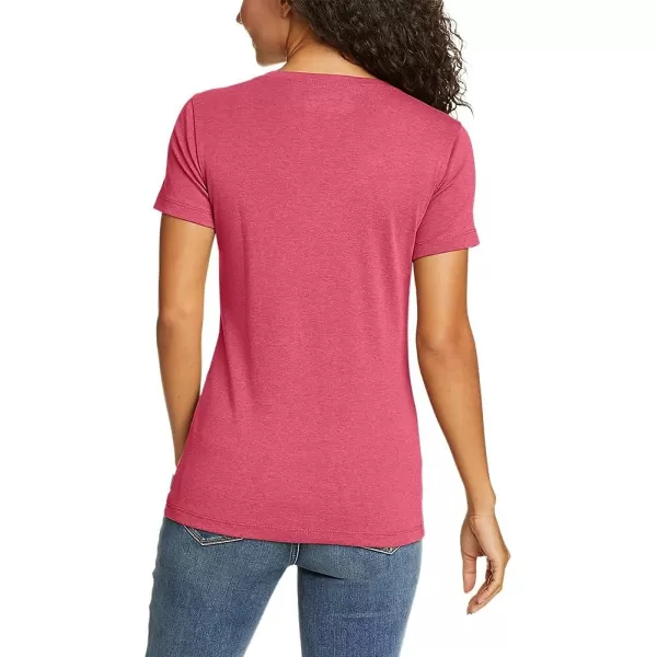 imageEddie Bauer Womens Stines ShortSleeve VNeck TShirtDark Pink