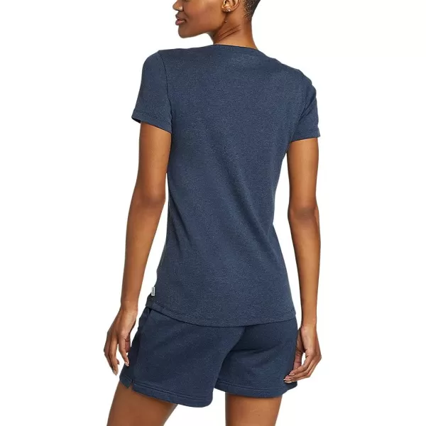 imageEddie Bauer Womens Stines ShortSleeve VNeck TShirtMedium Indigo