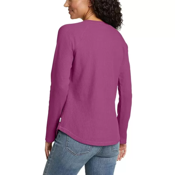 imageEddie Bauer Womens Thermal Raglan LongSleeve CrewWineberry