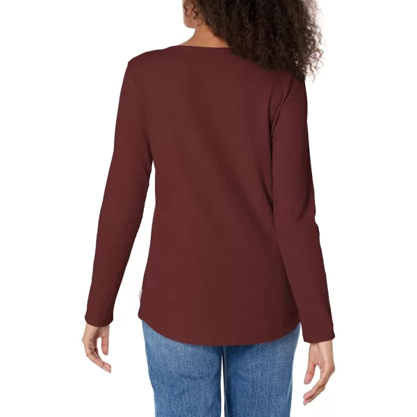 imageEddie Bauer Womens Thermal Snap HenleyBurgundy