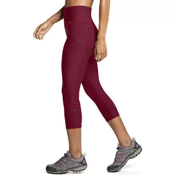 imageEddie Bauer Womens Trail Tight Capris  High RiseRegular Dark Berry