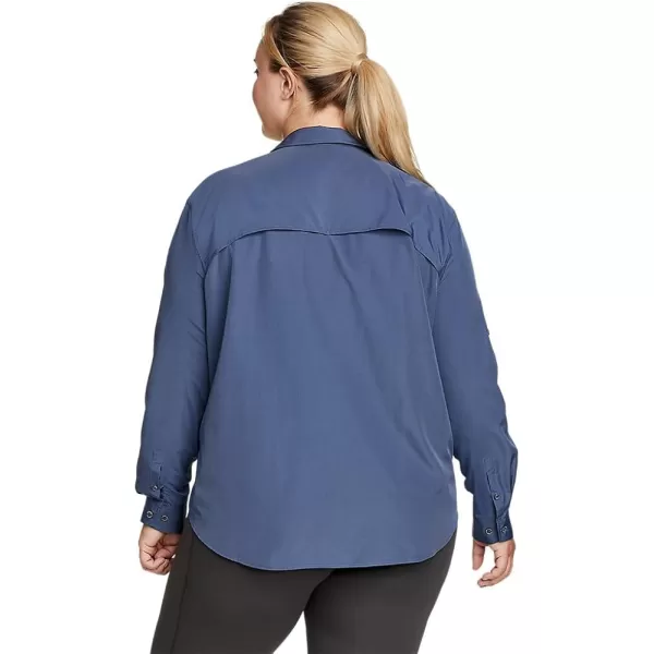 imageEddie Bauer Womens UPF Guide LongSleeve ShirtPlus Medium Indigo
