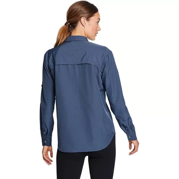 imageEddie Bauer Womens UPF Guide LongSleeve ShirtTall Medium Indigo