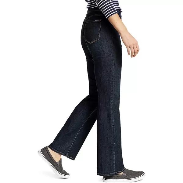 imageEddie Bauer Womens Voyager HighRise BootCut Jeans  CurvyRegular Dk Indigo