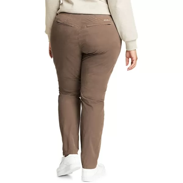 imageEddie Bauer Womens Voyager HighRise Chino Slim PantsRegular Driftwood