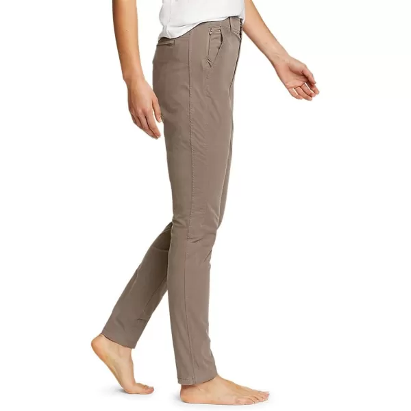 imageEddie Bauer Womens Voyager HighRise Chino Slim PantsRegular Driftwood