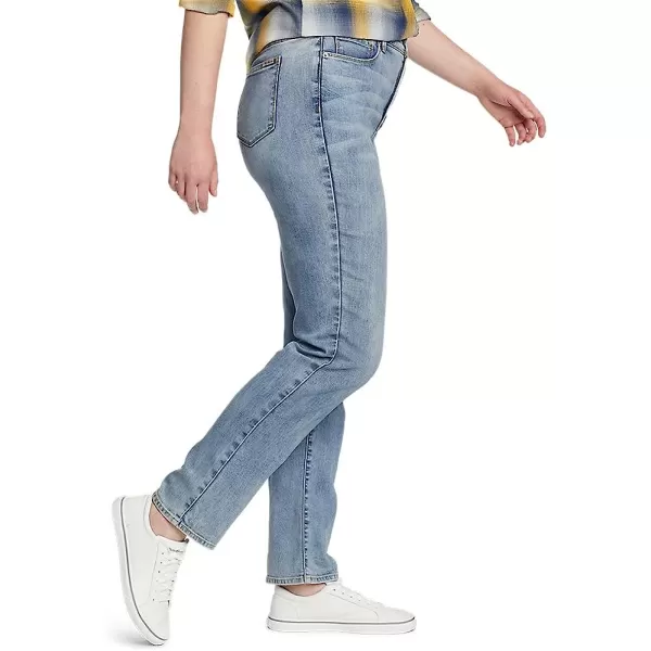 imageEddie Bauer Womens Voyager HighRise Jeans  Slim StraightRegular Blue Haze