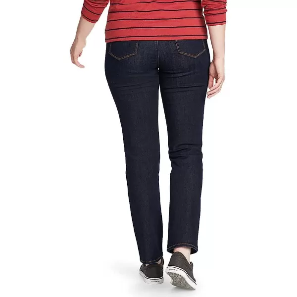 imageEddie Bauer Womens Voyager HighRise Jeans  Slim StraightRegular Dk Indigo
