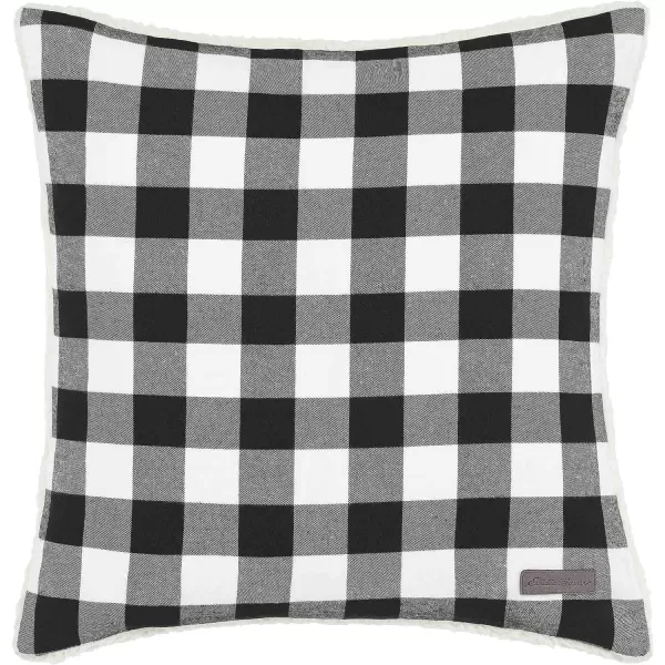 imageEddie BauerPolyester Throw Blanket with Pillow Reversible FlannelSherpa Bedding Set Buffalo Plaid Home Decor for All Seasons 1 Count Pack of 1 RedBlack CheckBlackWhite Check