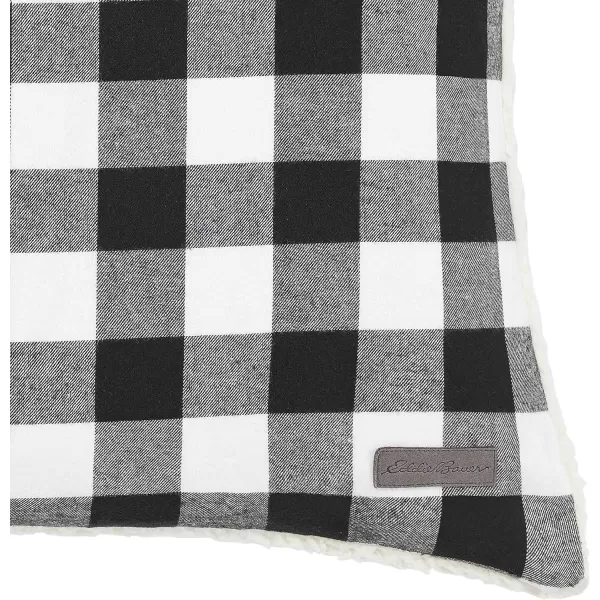 imageEddie BauerPolyester Throw Blanket with Pillow Reversible FlannelSherpa Bedding Set Buffalo Plaid Home Decor for All Seasons 1 Count Pack of 1 RedBlack CheckBlackWhite Check