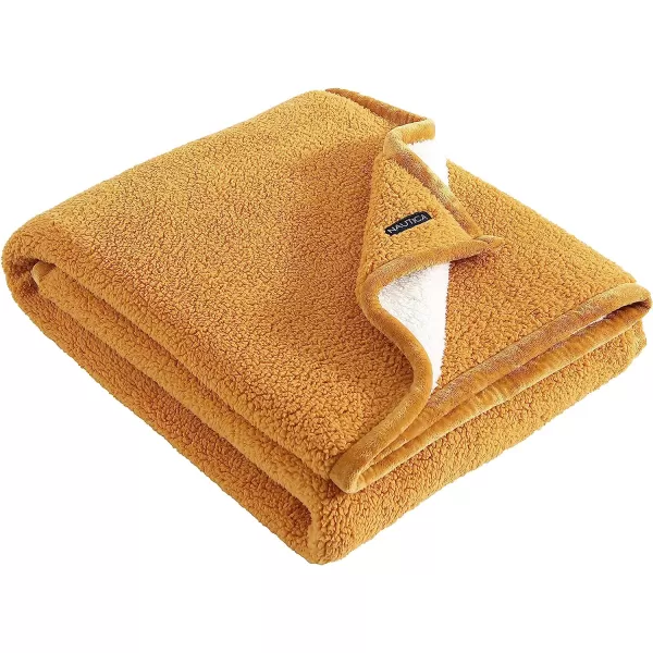 imageEddie BauerThrow Blanket Ultra Soft Plush Sherpa Home Dcor Reversible All Season Bedding Solid BrownIvory 50 x 60Throw Solid GoldIvory